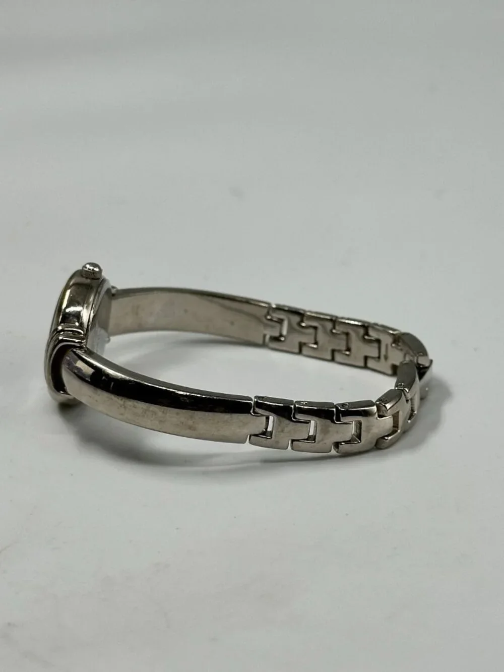 Pulsar Watch Women Silver Tone Black Dial 20MM Bangle Band New Battery 6